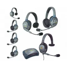 Комплект гарнитур Eartec HUB 7-24MXS UltraLITE & HUB 7 абонентов с гарнитурами 2 Single 4 Double 1 Max 4G Single