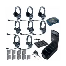 Комплект Eartec HUB 8-53 UltraLITE&HUB 8 абонентов с гарнитурами 5 Single 3 Double Headsets