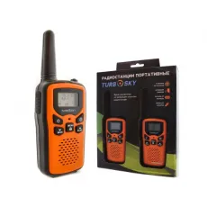 Комплект раций 2 шт TurboSky T25 ORANGE. Рация оранжевого цвета. Рация детская TurboSky T25.