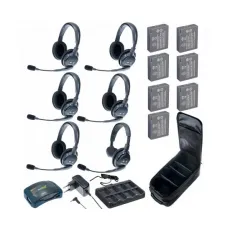 Комплект Eartec HUB 6-15 UltraLITE&HUB 6 абонентов с гарнитурами 1 Single 5 Double Headsets, з/у и сумка в комплекте