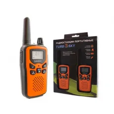 Комплект раций 2 шт TurboSky T35 ORANGE. Рация TurboSky T35 оранжевого цвета.