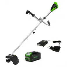 Аккумуляторный триммер Greenworks GD40BCBK4 бесщеточный, 40V с АКБ 4 Ач + ЗУ