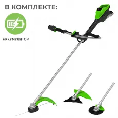 Аккумуляторный триммер Greenworks TB201H бесщеточный, 82V c АКБ 8 Ач