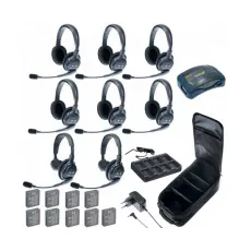 HUB 8-26 8 абонентов с гарнитурами 2 Single 6 Double Headsets, батареи, зарядное устройство и сумка