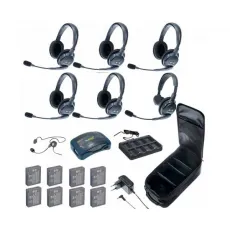 HUB 7-15CYB UltraLITE & HUB 7 абонентов с гарнитурами 1 Single 5 Double 1 Cyber, батареи и кейс в ко