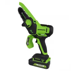 Аккумуляторная бесщеточная цепная мини пила Greenworks G24MCS10 24V (10см) без АКБ и ЗУ