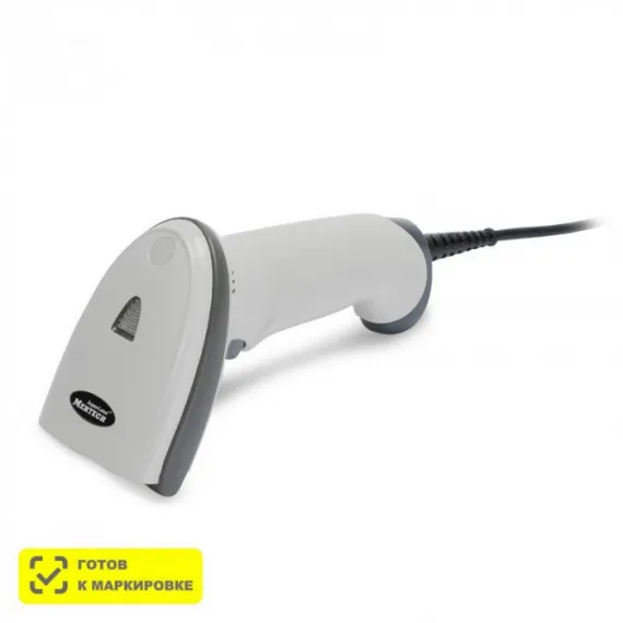 Сканер штрих-кода Mertech 2210 P2D Superlead (2D, USB/Эмуляция RS-232, Белый, Кабель 3 м)