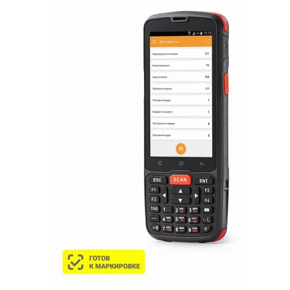 Терминал сбора данных АТОЛ Smart.Slim Полный (2D, 2/16Gb, WiFi/BT/NFC/3G/GPS, Камера, БП, Andr.7)