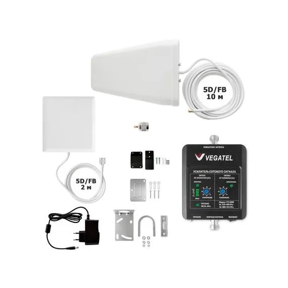 VEGATEL VT2-900E-kit (дом, LED) мощный усилитель сигнала сотовой связи для дома