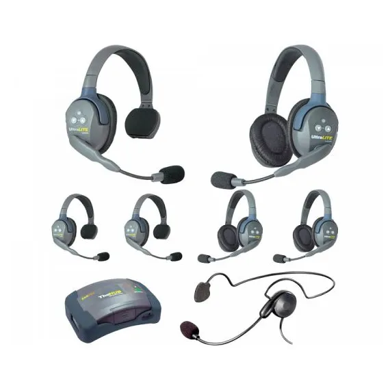 Комплект гарнитур Eartec HUB 7-33CYB UltraLITE & HUB 7 абонентов с гарнитурами 3 Single 3 Double 1 Cyber
