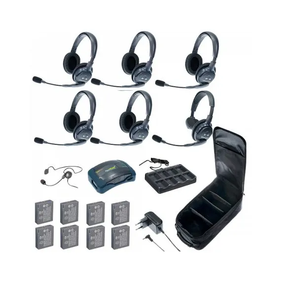 Комплект Eartec HUB 7-15CYB UltraLITE & HUB 7 абонентов с гарнитурами 1 Single 5 Double 1 Cyber