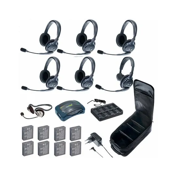 Комплект Eartec HUB 7-15MON UltraLITE & HUB 7 абонентов с гарнитурами 1 Single 5 Double 1 Monarch