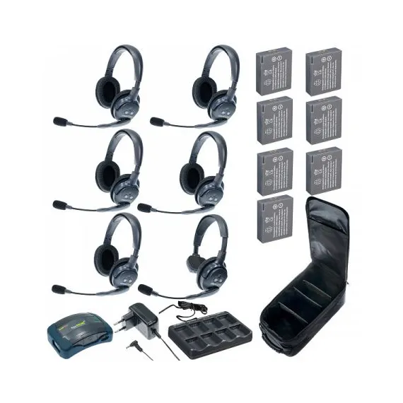 Комплект Eartec HUB 6-15 UltraLITE&HUB 6 абонентов с гарнитурами 1 Single 5 Double Headsets, з/у и сумка в комплекте