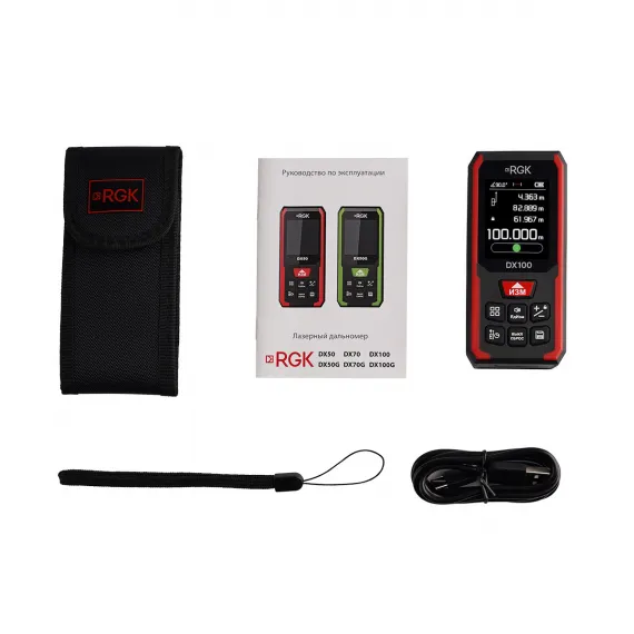 Лазерный дальномер RGK DX100 с поверкой, изображение 4