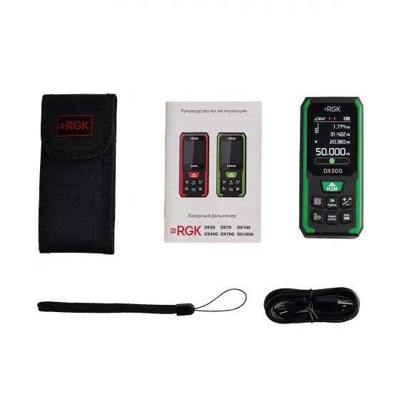 Лазерный дальномер RGK DX50G с поверкой, изображение 5