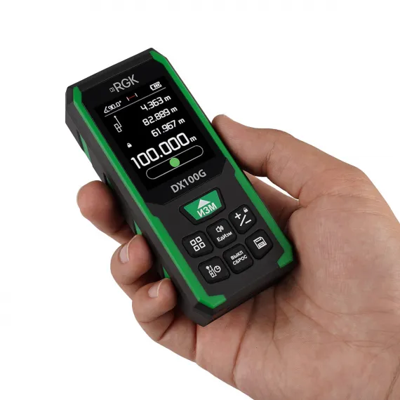 Лазерный дальномер RGK DX100G с поверкой, изображение 2