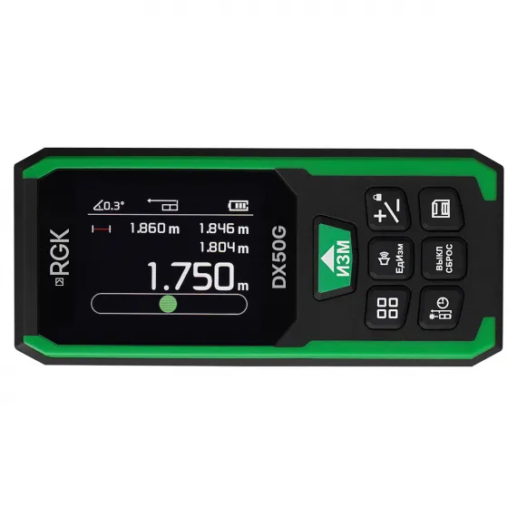Лазерный дальномер RGK DX50G с поверкой, изображение 4