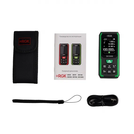Лазерный дальномер RGK DX100G с поверкой, изображение 5