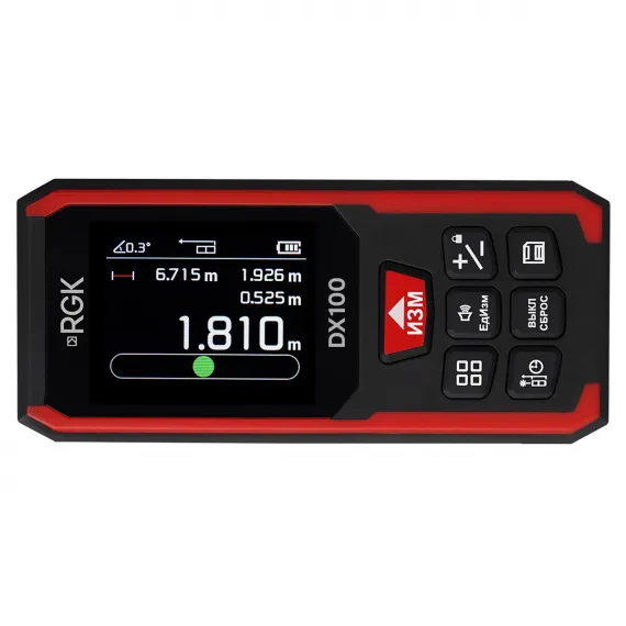 Лазерный дальномер RGK DX100 с поверкой, изображение 3