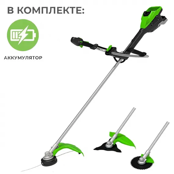 Аккумуляторный триммер Greenworks TB201H бесщеточный, 82V c АКБ 8 Ач