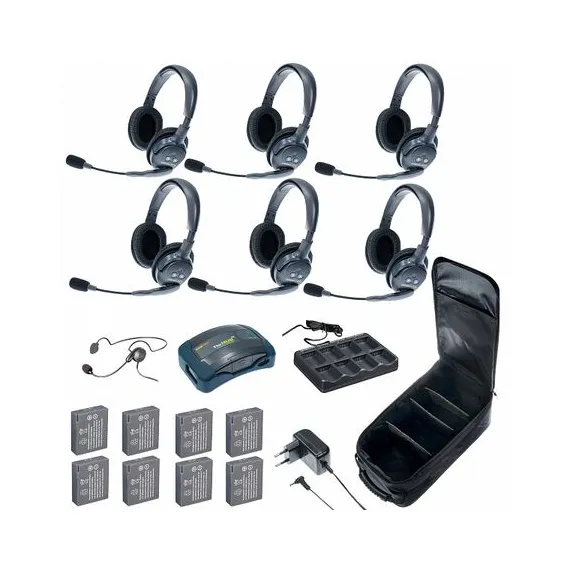 HUB 7-DCYB UltraLITE & HUB 7 абонентов с гарнитурами 6 Double 1 Cyber Headset, батареи и кейс в комп
