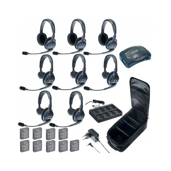 HUB 8-53 UltraLITE&HUB 8 абонентов с гарнитурами 5 Single 3 Double Headsets, батареи,з/у и сумка