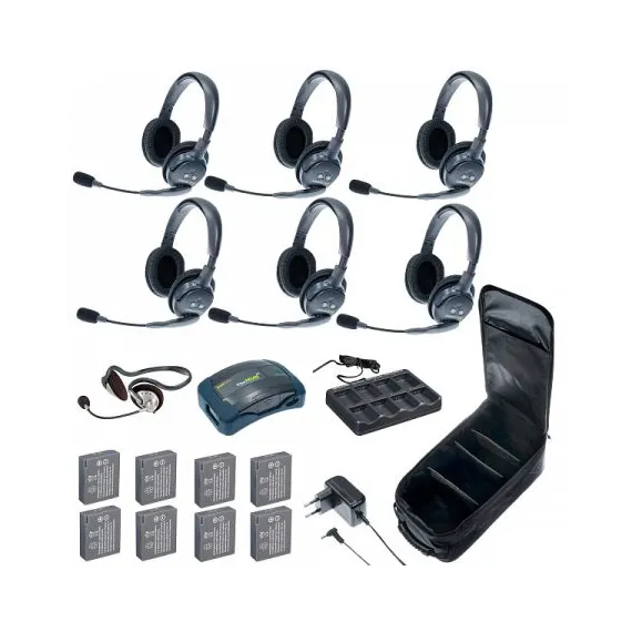 HUB 7-DMON UltraLITE & HUB 7 абонентов с гарнитурами 6 Double 1 Monarch Headset, батареи и кейс в ко