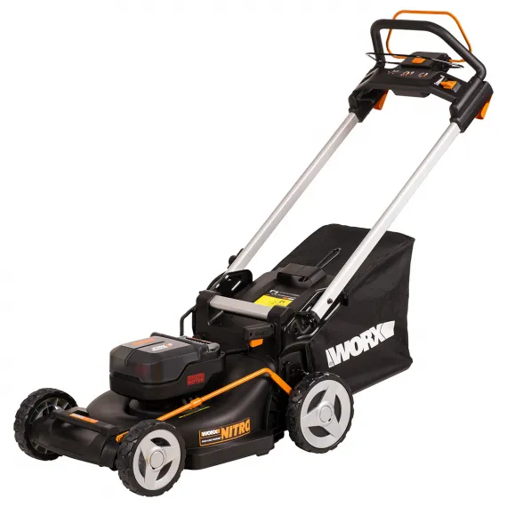 Газонокосилка аккумуляторная WORX WG749E 46см, 40V, 4Ач х2, ЗУ самоходная
